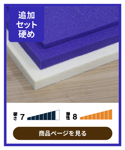 硬めに仕上がる椅子張り替え用ウレタンスポンジセットの内容画像